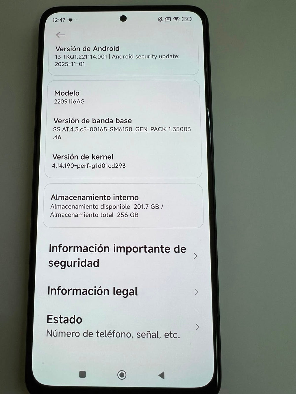 CELULAR Xiaomi Redmi Note 12 Pro 5G (USADO PERFECTAS CONDICIONES ) NO INCLUYE CARGADOR