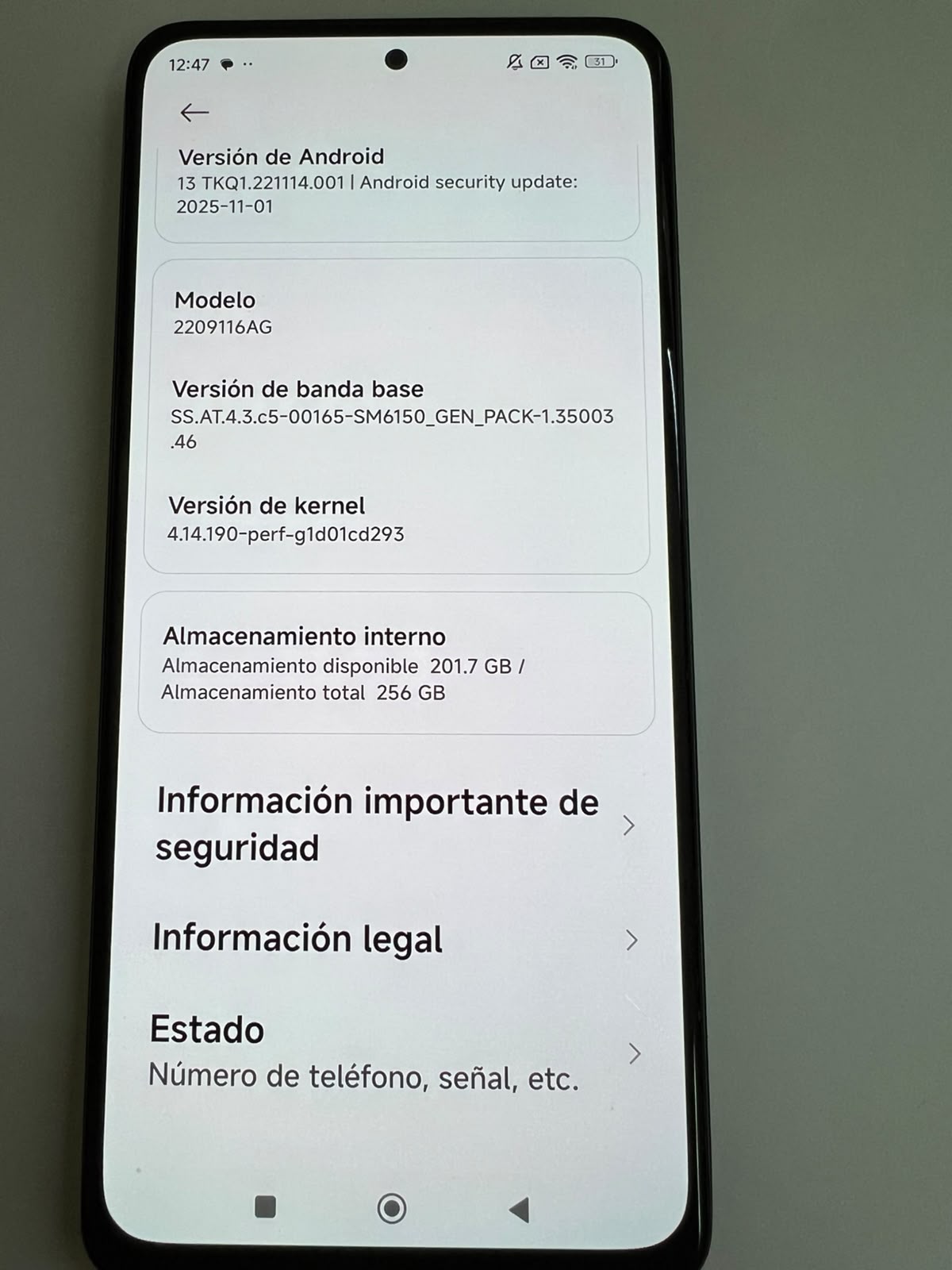 CELULAR Xiaomi Redmi Note 12 Pro 5G (USADO PERFECTAS CONDICIONES ) NO INCLUYE CARGADOR