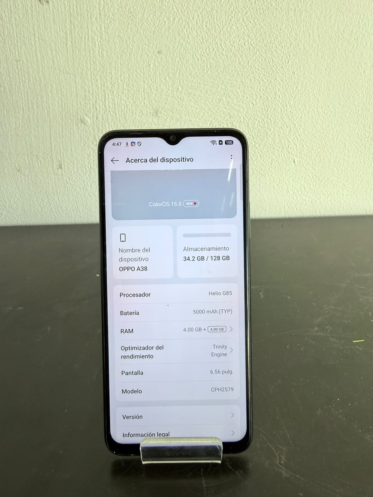 OPPO A38 128GB 4GB RAM Negro (Usado)