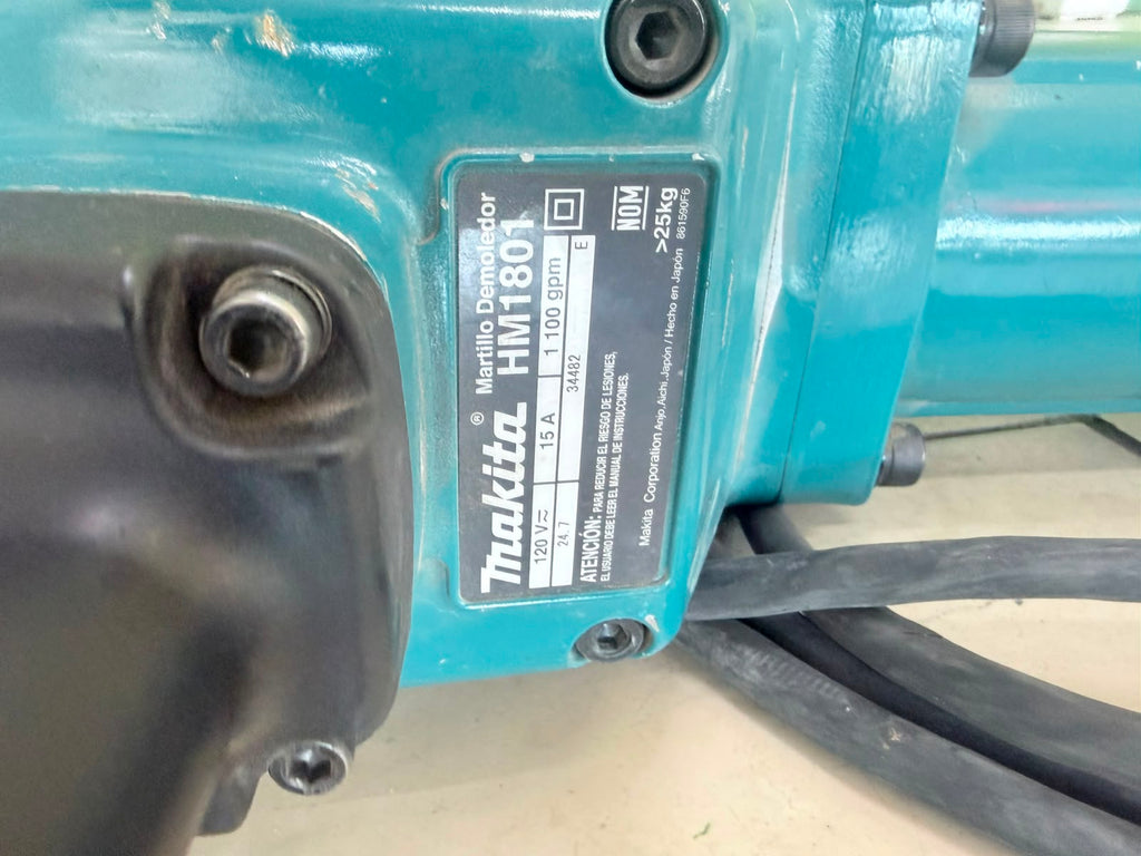 Martillo Demoledor Makita HM1801 – 120V | 15A | 1,100 gpm