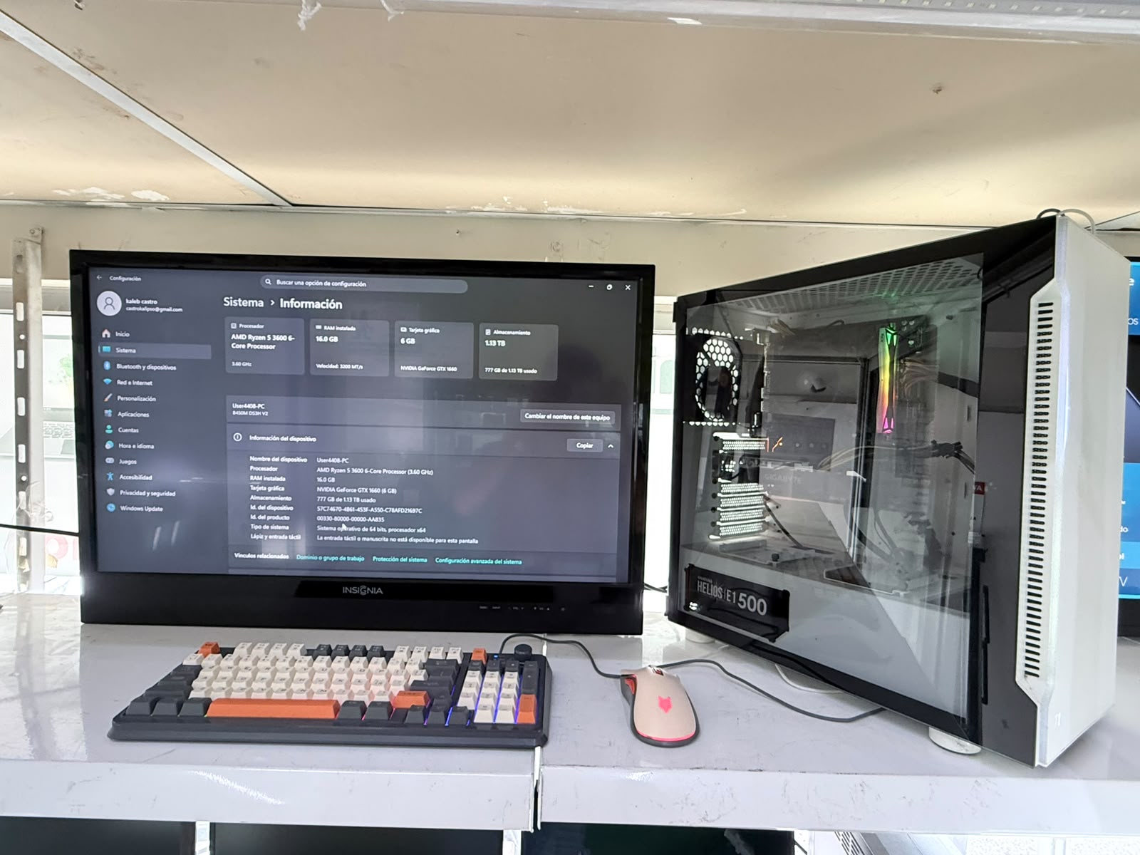 PC Gamer AMD Ryzen 5 3600 + GTX 1660 6GB – 16GB RAM