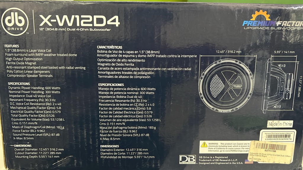 BAJO X SERIES  nuevo en caja