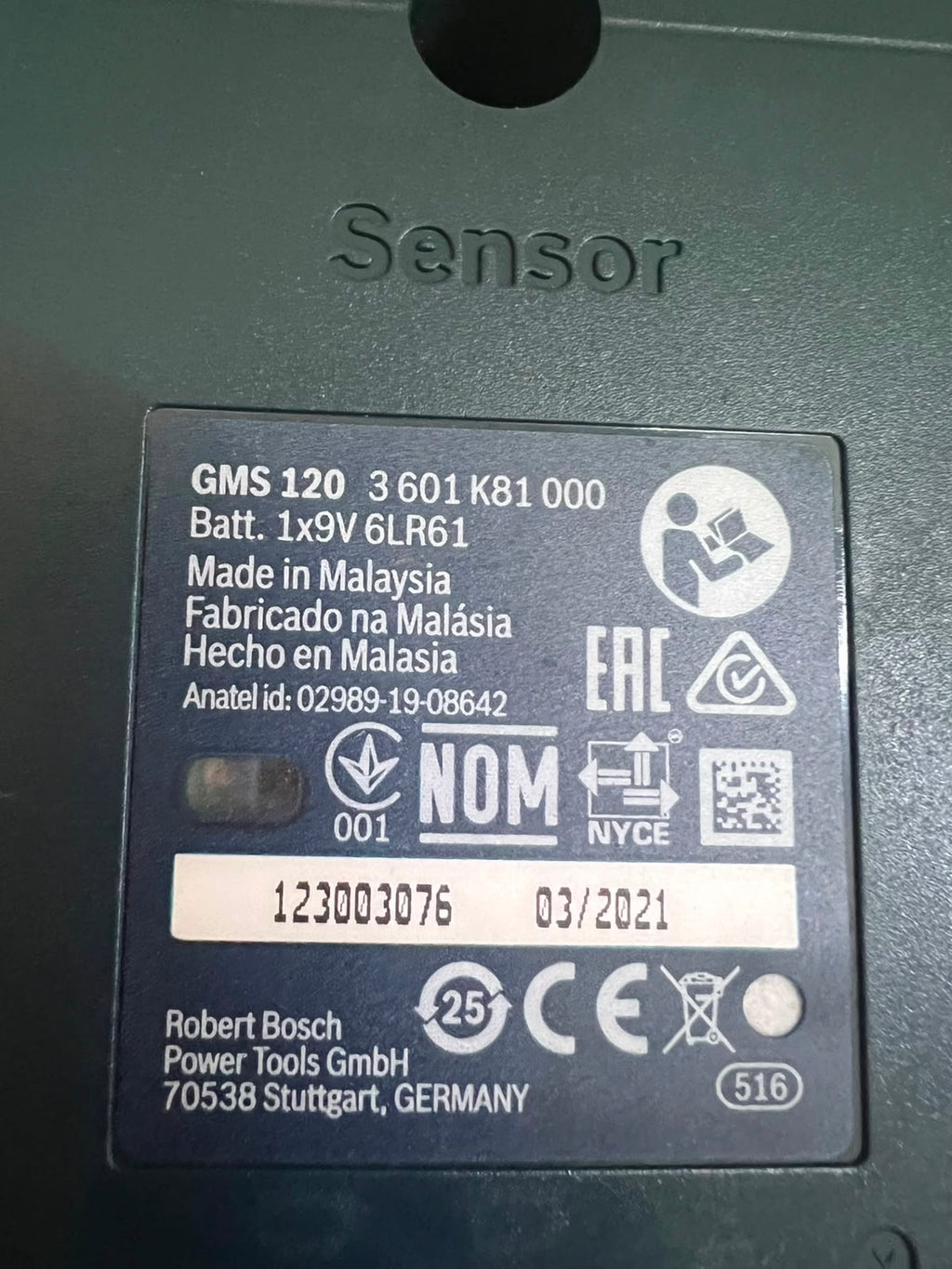 Detector de Materiales Bosch GMS 120  ( usado perfectas condiciones )