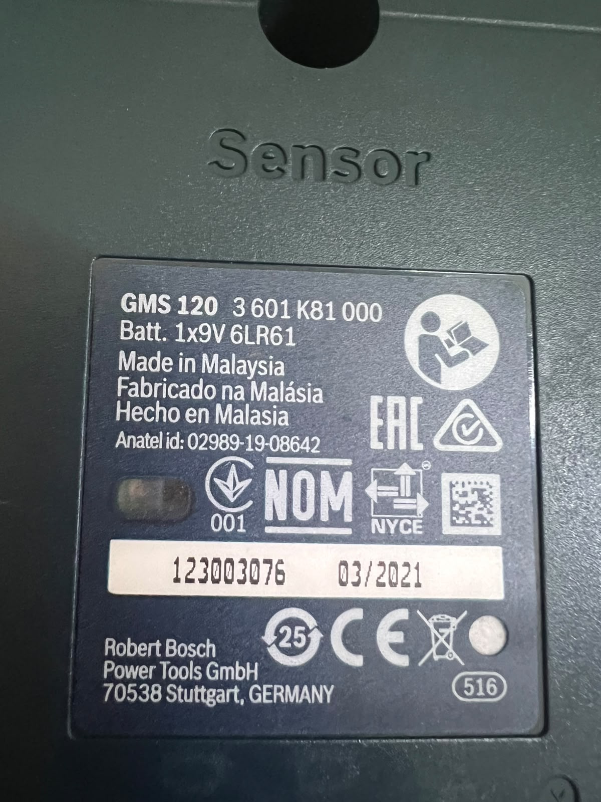 Detector de Materiales Bosch GMS 120  ( usado perfectas condiciones )